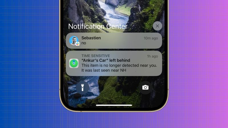 iPhone Notification Center