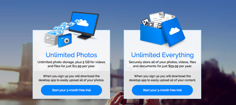 Amazon Unlimited Photos and Everything plans