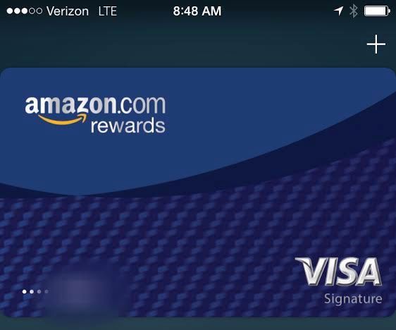 Amazon Visa Rewards card in Apple Pay