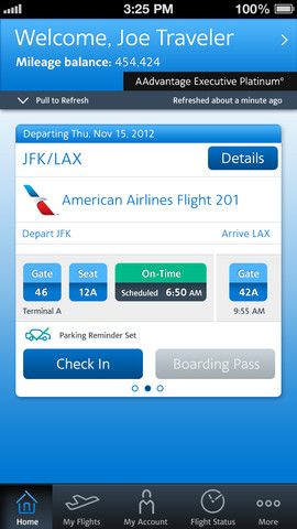 American Airlines 2.4 for iOS (iPhone screenshot 001)