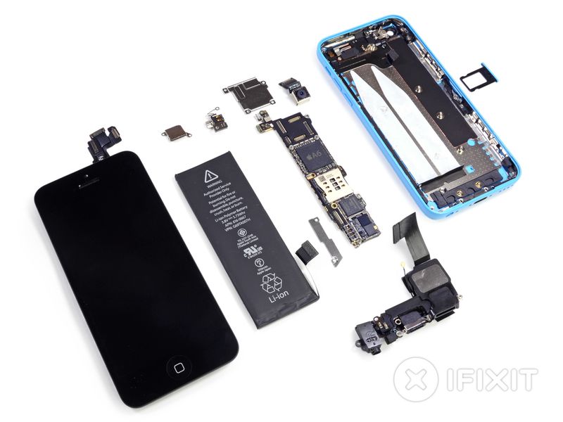 iPhone 5c (blue, iFixit teardown 004)