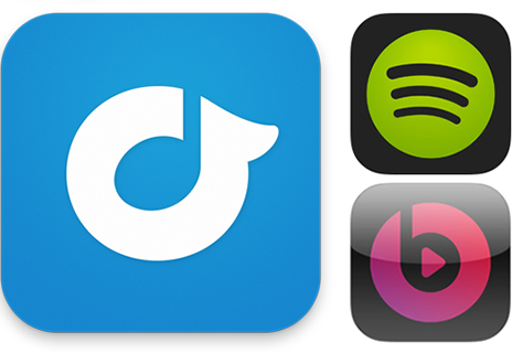Spotify Beats Music Rdio