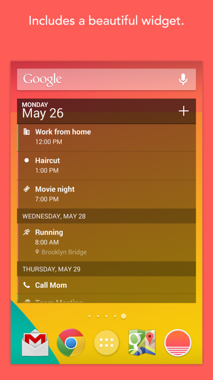Sunrise Calendar for Android (screenshot 003)