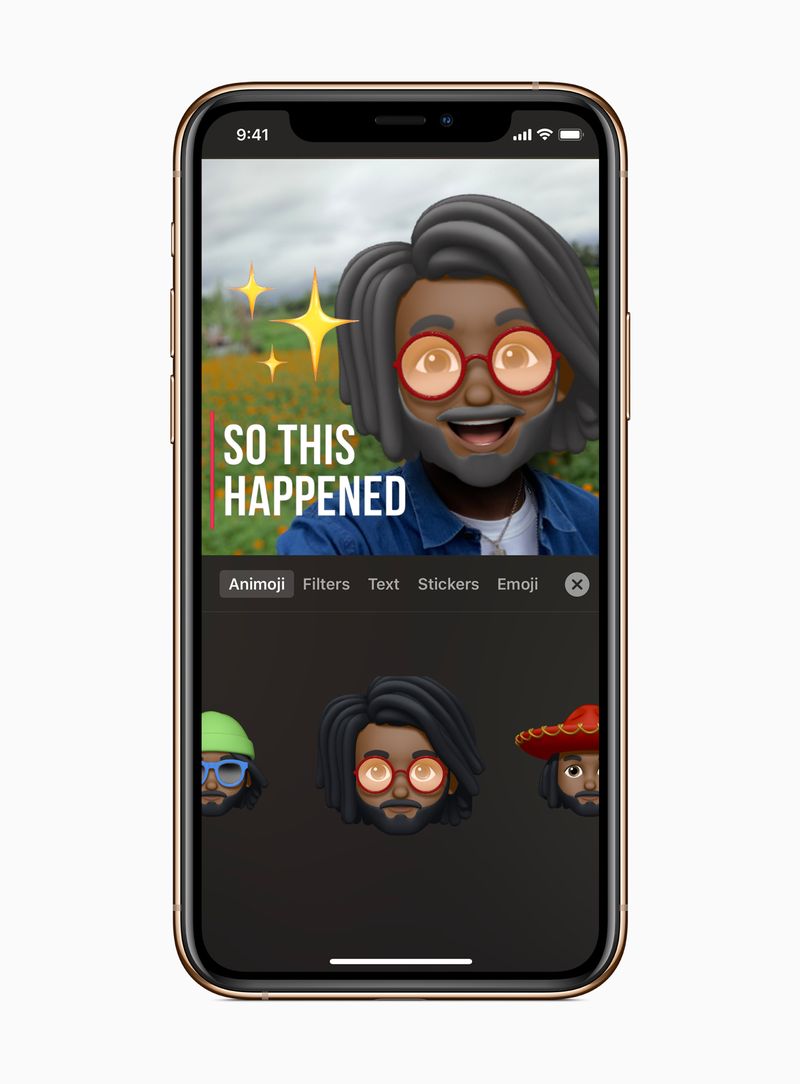 Apple Clips with Memoji