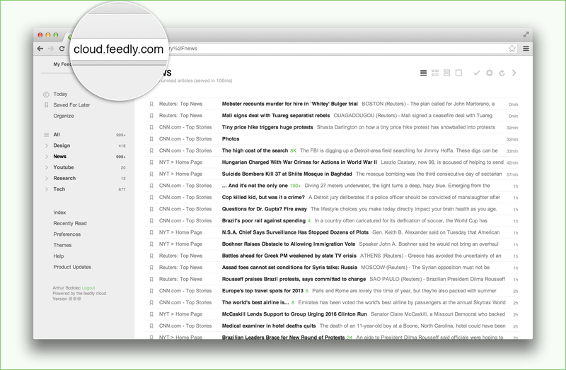 Feedly Cloud (web screenshot 001)