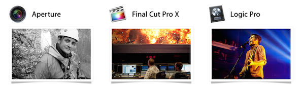 Aperture Final Cut Pro X Logic Pro