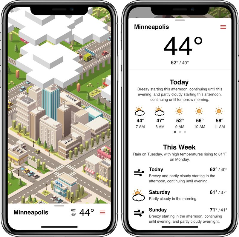 Tinyclouds weather app is beautiful and useful