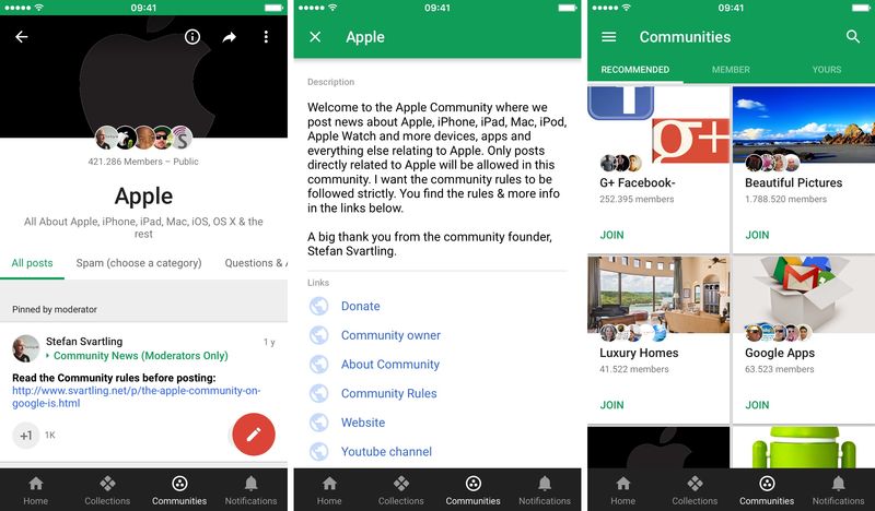 Google Plus 5.0 for iOS iPhone screenshot 002