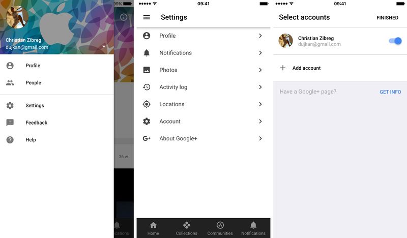 Google Plus 5.0 for iOS iPhone screenshot 004