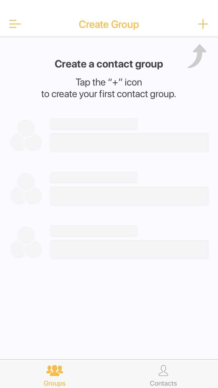 créer un groupe de contacts