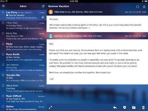 Yahoo Mail 2.0.3 for iOS (iPad screenshot 001)