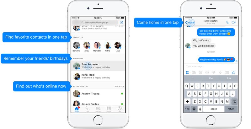 Facebook Messenger Home screenshot 001