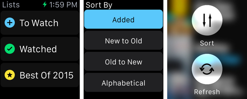 TodoMovies 4 for iOS Apple Watch screenshot 002