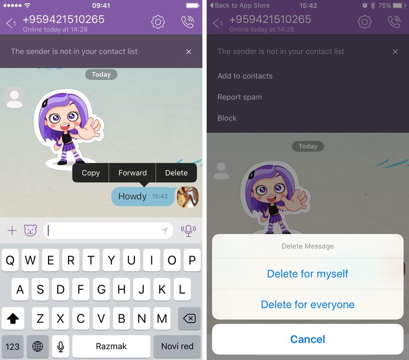 Viber 5.6.5 for iOS iPhone screenshot 001