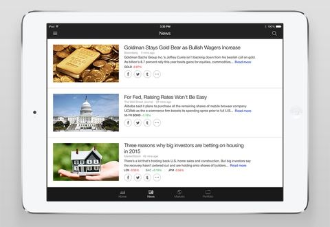 Yahoo Finance 2.2 for iOS (iPad screenshot 006)