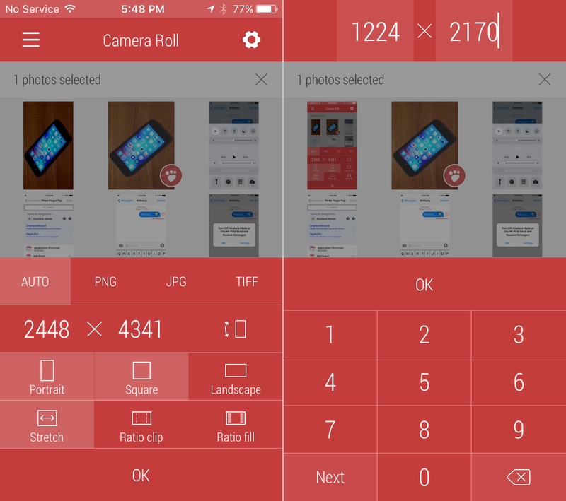 Resize photos and videos in batch