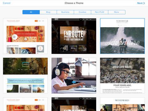 Weebly 3.0 for iOS (iPad screenshot 001)