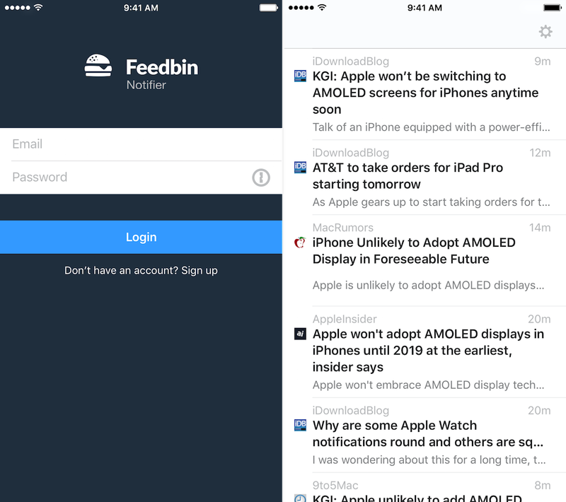 Feedbin Notifier iPhone