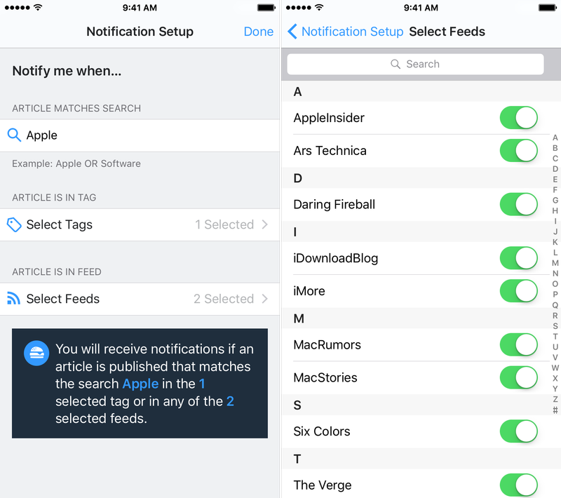 Feedbin Notifier Notifications