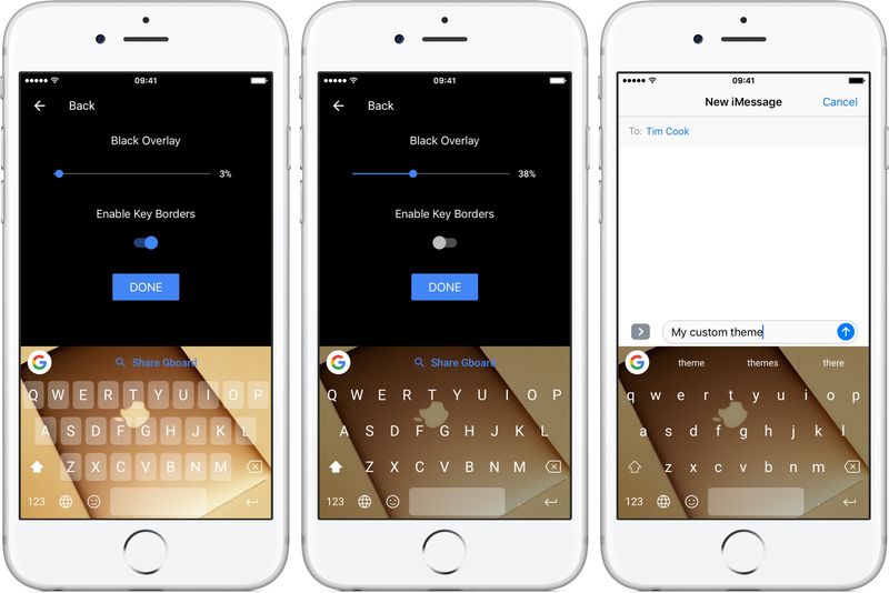 Gboard 1.1 for iOS Custom Theme silveriPhone screenshot 001