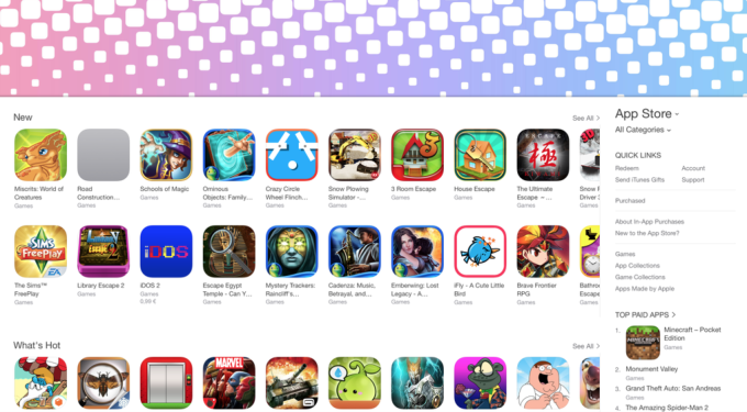 Desktop iTunes App Store algorithmically created sections Mac screenshot 001