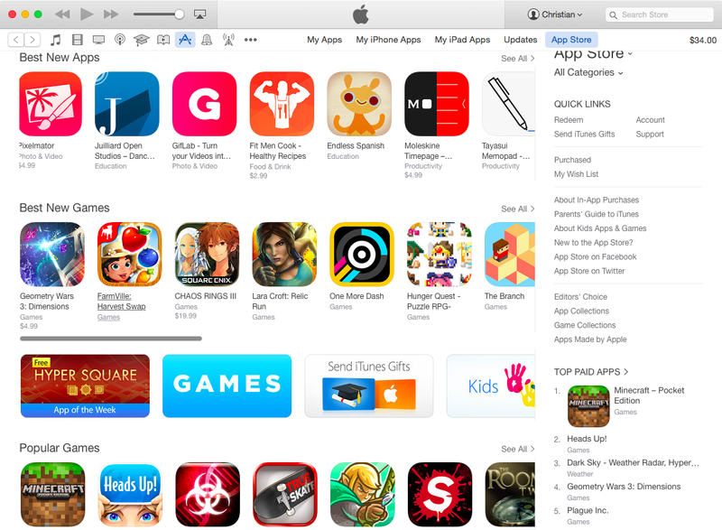 Desktop iTunes App Store human curated sections Mac screenshot 002