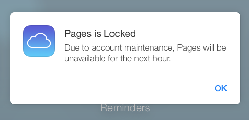 Pages is locked