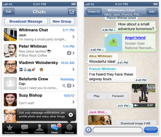 whatsapp iphone screenshot