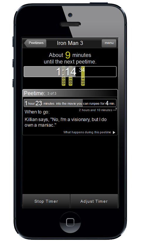 RunPee peetimer
