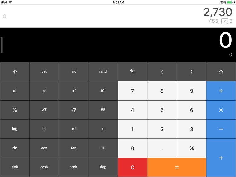 Calcbot sur iPad