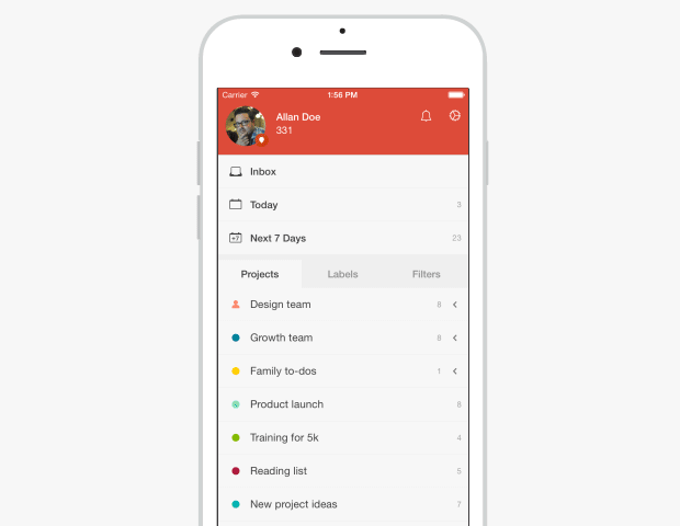 Todoist 10 for iOS iPhone screenshot Multi-task editing 001