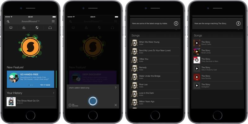 Soundhound 7.1 for iOS iPhone screenshot 002