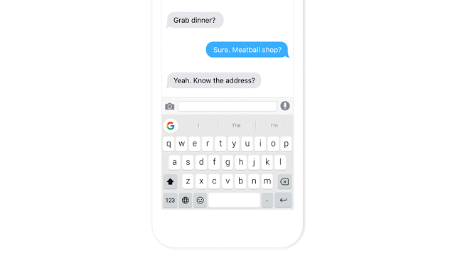 Animation de recherche de clavier Google GBoard 001