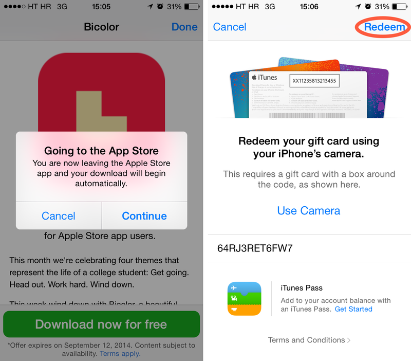 Apple Store promo (Bicolor free 002)