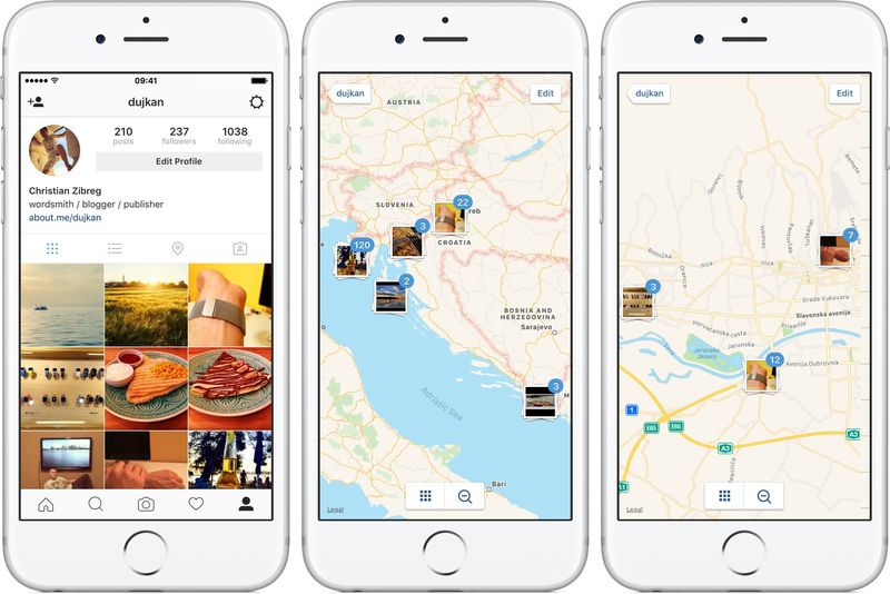 Instagram Photo Maps silver iPhone screenshot 001