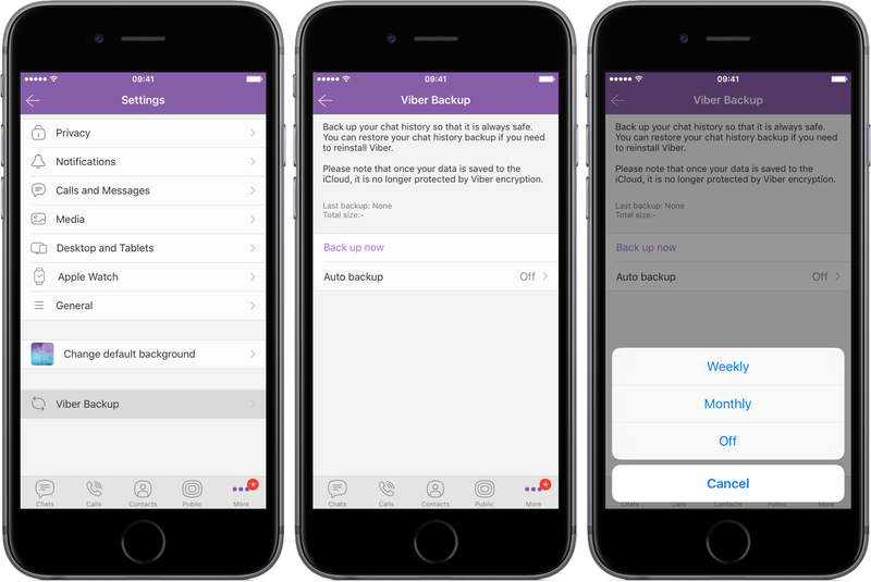 Viber 6.1 for iOS Viber Backup iPhone screenshot 001
