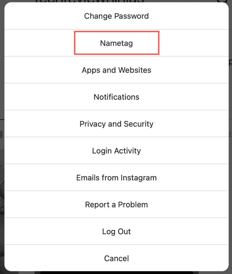 Instagram Click Nametag Online