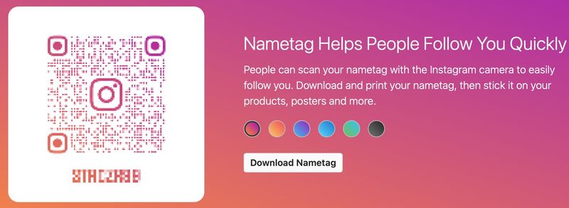 Instagram Create Nametag Online