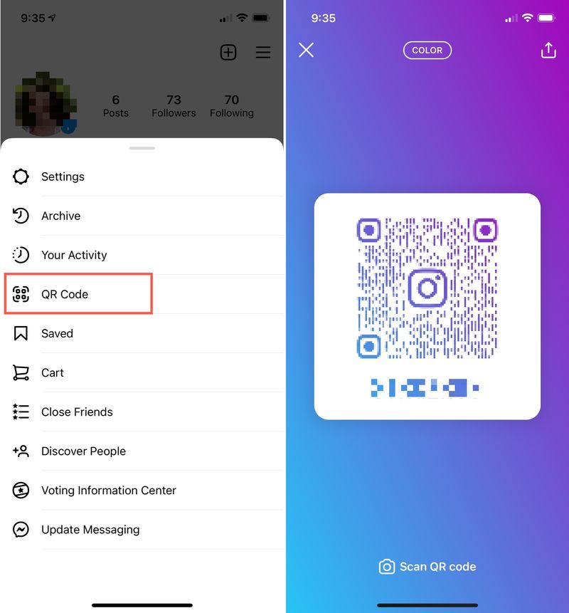 Instagram Create Nametag