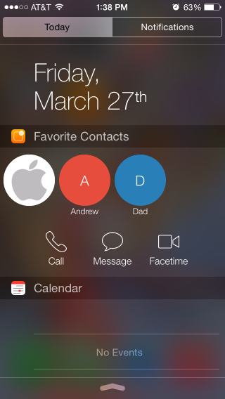 Favorite Contacts Launcher Header