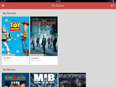 Google Play Movies & TV 1.0 for iOS (iPad screenshot 002)