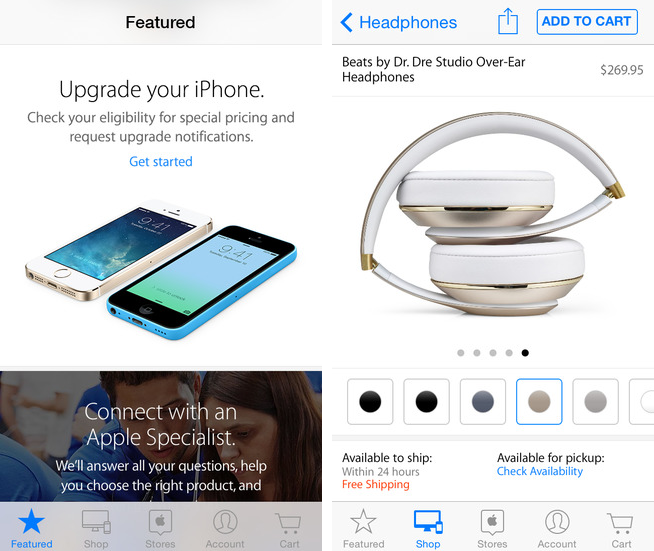 Apple Store 3.0 for iOS (iPhone screenshot 001)
