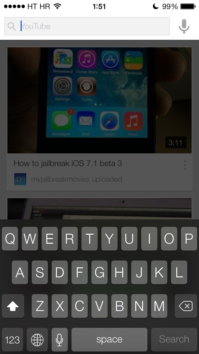 YouTube 2.3 for iOS (iPhone screenshot 001)