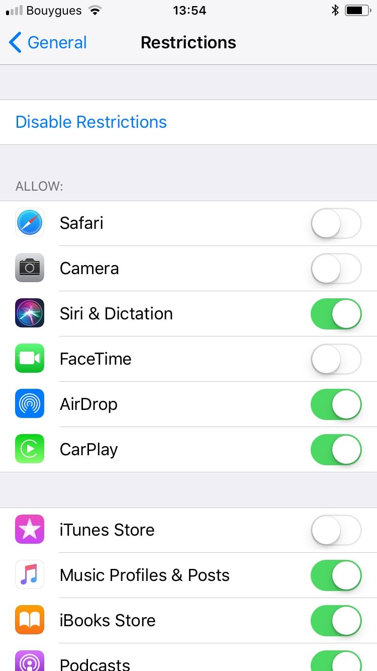 les applications iphone disparaissent - sont-elles restreintes