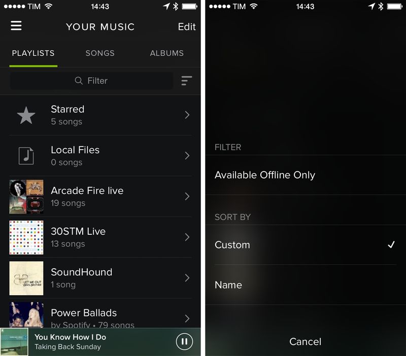 Spotify 4.1 for iOS (iPhone screenshot 002)