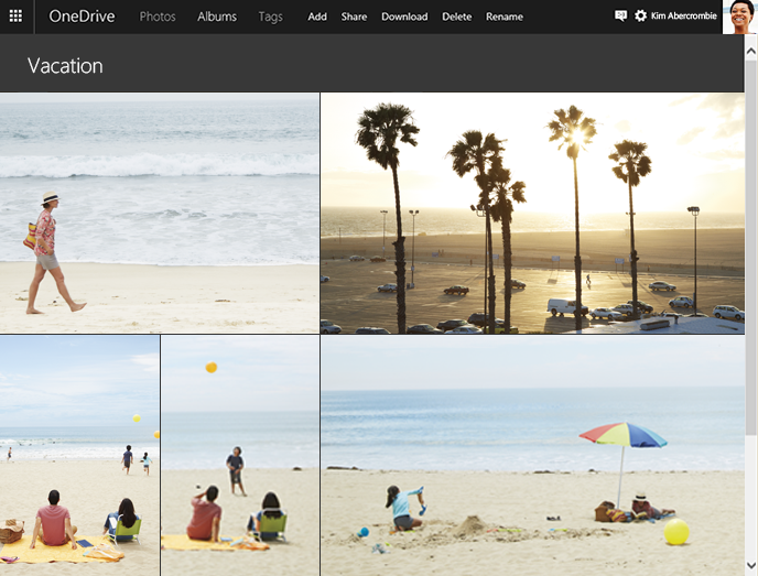 OneDrive Albums web screenshot 002