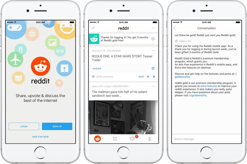 Reddit for iOS iPhone screenshot 001
