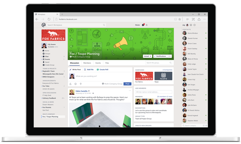 Facebook Workplace web app teaser 001