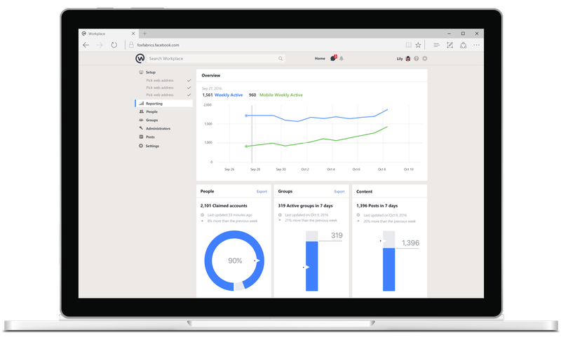 Facebook Workplace web app teaser 002