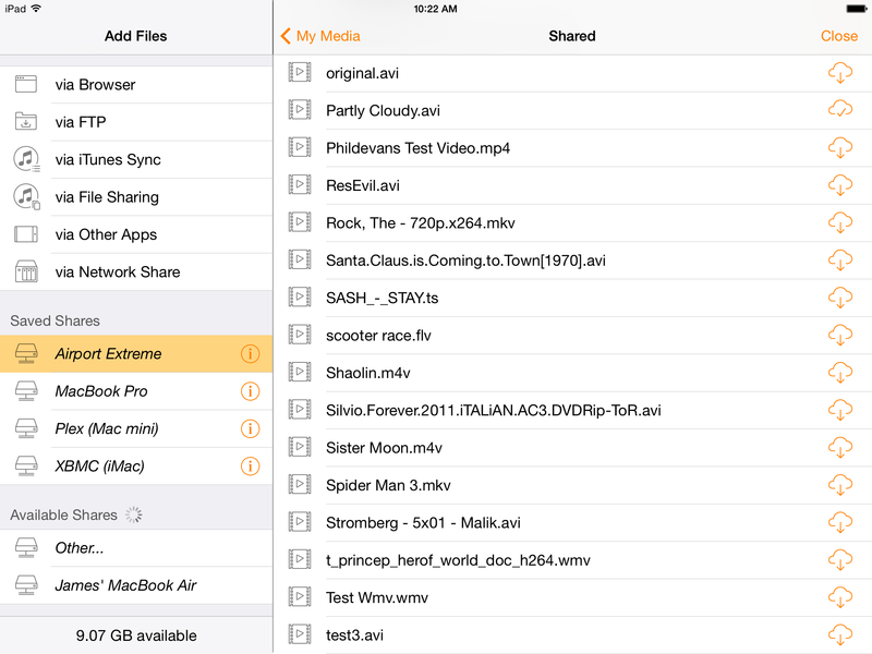 Infuse 2.3 pour iOS (capture d